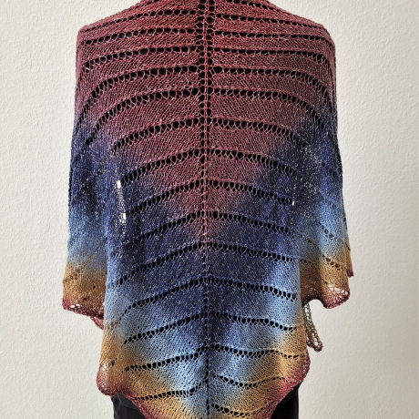 Dreieckstuch, Glitzertuch, Handgestrickt