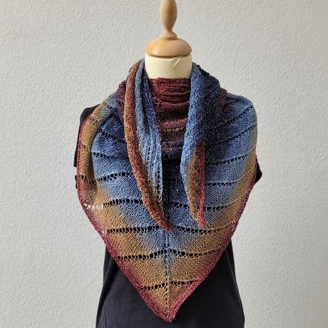 Dreieckstuch, Glitzertuch, Handgestrickt