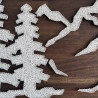 Berglandschaft als String Art - Wandbild 80 x 40 cm