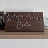 Berlin Skyline Fadenbild, 40 x 20 cm