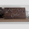Berlin Skyline Fadenbild, 40 x 20 cm