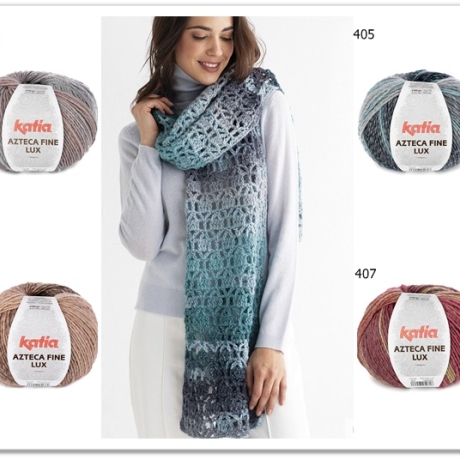 Azteca Fine Lux, Katia Wolle, Wolle mit Anleitung, Anleitung