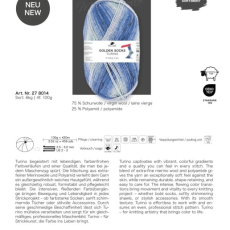 Pro Lana Turino Merino Extrafein 4-fäd. Sockenwolle Fb. 739