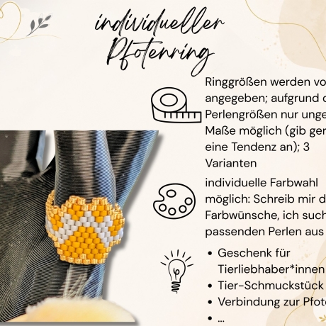 Pfotenring „Immer da“ personalisierbar