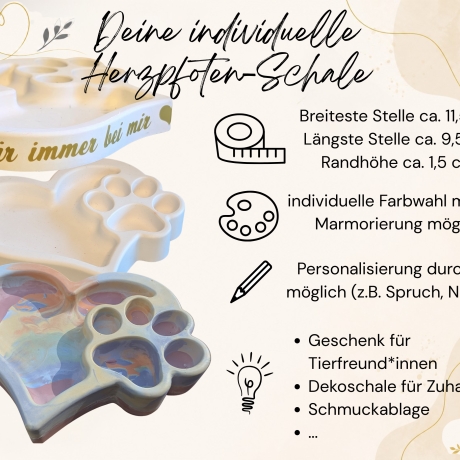 Ein Herz für Pfoten - dekorative Schale für Pfotenliebhaber*innen