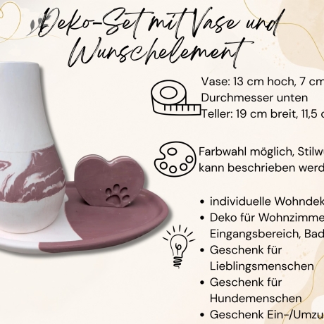 Deko-Set Schale, Vase + Wunschobjekt
