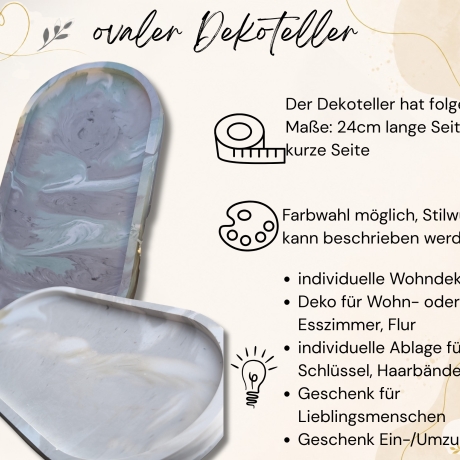Deine Lieblingsablage - großer ovaler Teller