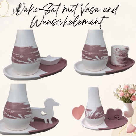 Deko-Set Schale, Vase + Wunschobjekt
