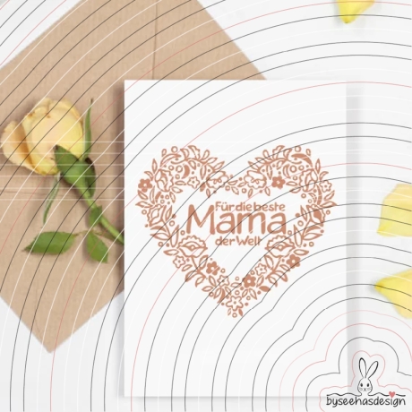 Beste Mama der Welt Plotterdatei SVG DXF 