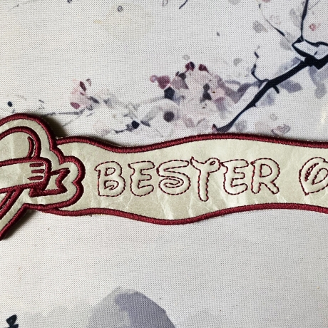 Stickdatei 3D-Anhänger BESTER OPA, 3D-Stick, Lesezeichen