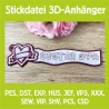 Stickdatei 3D-Anhänger BESTER OPA, 3D-Stick, Lesezeichen