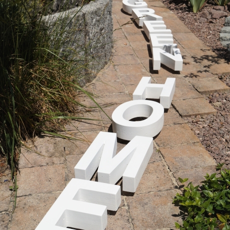 Buchstaben aus BETON 24 cm Gestaltung indoor outdoor frostsicher