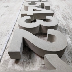 XL HAUSNUMMER aus Beton   |  32 cm  ARIAL  | Top Design