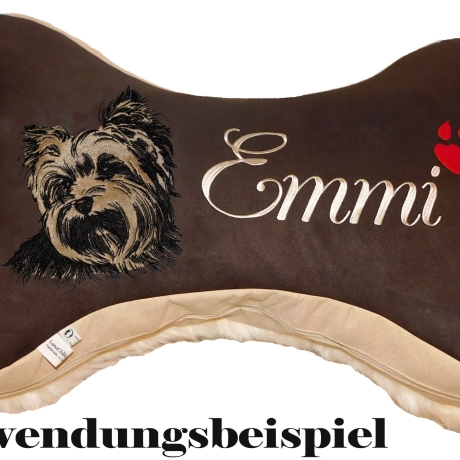 NEU Stickdatei Applikation Yorkshire Terrier Gizmo 