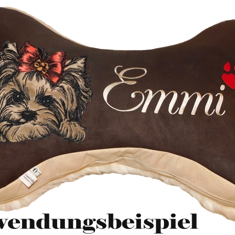 NEU Stickdatei Applikation Yorkshire Terrier Lisa Lunachild