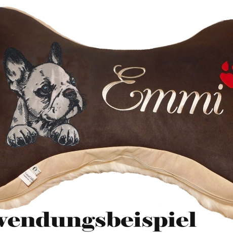NEU Stickdatei Applikation Bulldogge Luna 