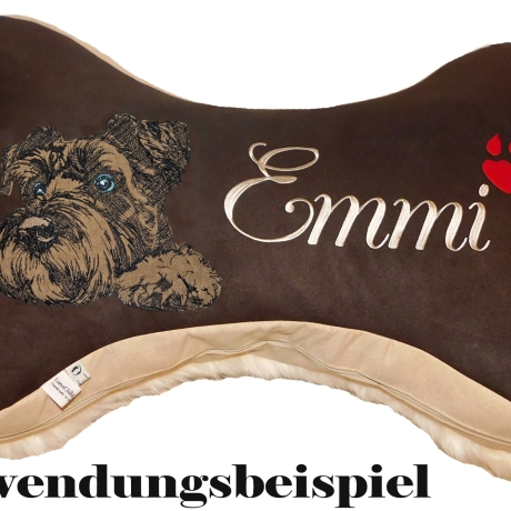 NEU Stickdatei Applikation Riesenschnauzer Silva