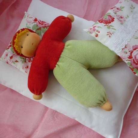 Träum-schön Puppen-Bettwäsche. Rosali, dreiteilig