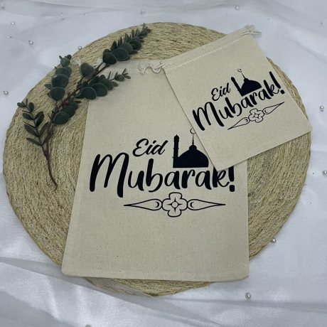 Eid Mubarak Beutel Säckchen, Nachhaltige Geschenkverpackung