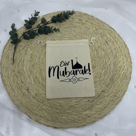 Eid Mubarak Beutel Säckchen, Nachhaltige Geschenkverpackung