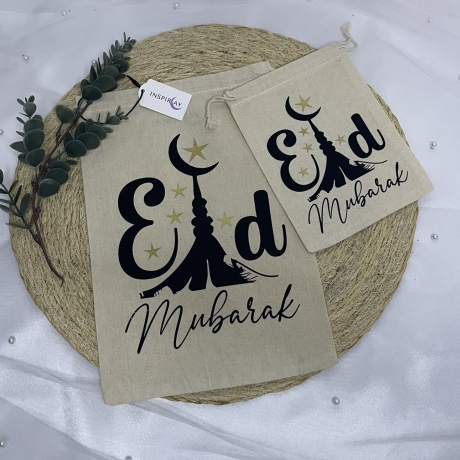 Eid Mubarak Beutel Säckchen, Nachhaltige Geschenkverpackung