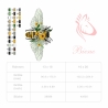 Biene Stickdatei Florales Sommermotiv mit Blüten & feinen Details