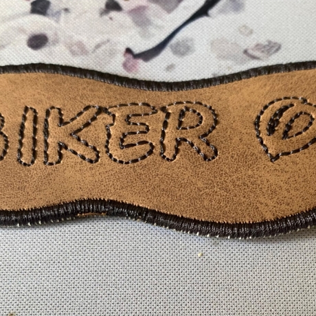 Stickdatei 3D-Anhänger BIKER ON TOUR, 3D-Stick, Lesezeichen