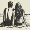 Ferberline Stickdatei Scribble Paar am Meer ab 13x17