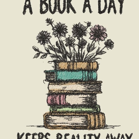 Ferberline Stickdatei Scribble A Book a Day ab 12x16