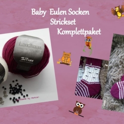 Wollset für Baby Eulen Socken aus 4-f. HighTwist + Landhaus, 100g