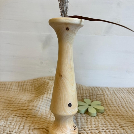 Holzvase aus Apfelbaum, einzigartig natürlich, zeitlos