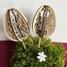 3D Osterei aus Holz – filigran gelasert – zum Hängen oder Stecken