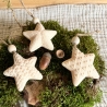Sterne 3er Set Strickoptik  ** Weihnachtsdeko zum Aufhängen