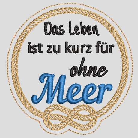 Ferberline Stickdatei Set ITH Untersetzer Meer 10x10
