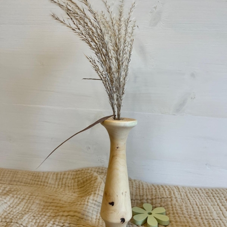 Holzvase aus Apfelbaum, einzigartig natürlich, zeitlos