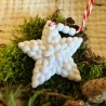 Sterne 3er Set Strickoptik ** Weihnachtsdeko zum Aufhängen