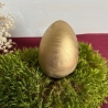 Osterei aus Vollholz – golden lackiert, Frühling, Osterdekoration