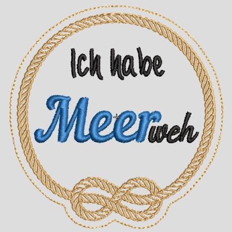 Ferberline Stickdatei Set ITH Untersetzer Meer 10x10