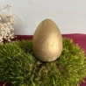 Osterei aus Vollholz – golden lackiert, Frühling, Osterdekoration