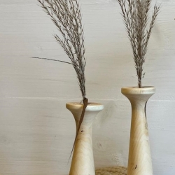 Holzvase aus Apfelbaum, einzigartig natürlich, zeitlos