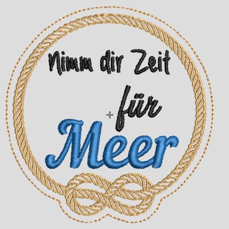 Ferberline Stickdatei Set ITH Untersetzer Meer 10x10