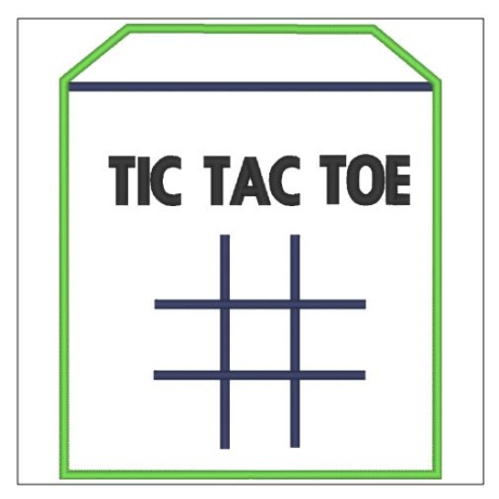 Ferberline Stickdatei ITH Tic Tac Toe Hülle ab 9x10