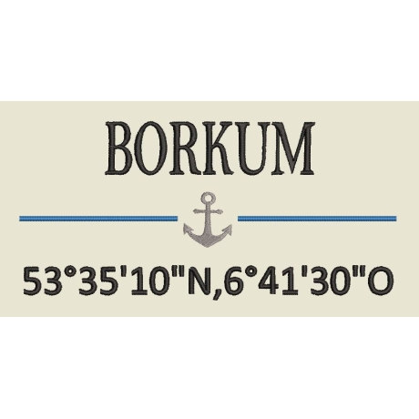 Ferberline Stickdatei Set maritime Koordinaten Set 1 ab 7x13