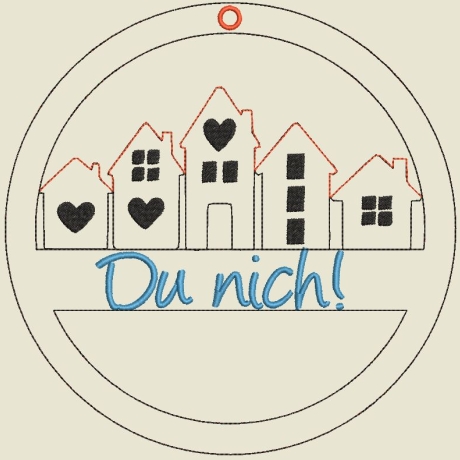 Ferberline Stickdatei Häuserkränze ab 13x13cm