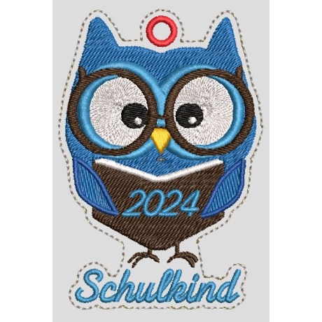 Ferberline Stickdatei Set Schuleule 2024   7x10cm