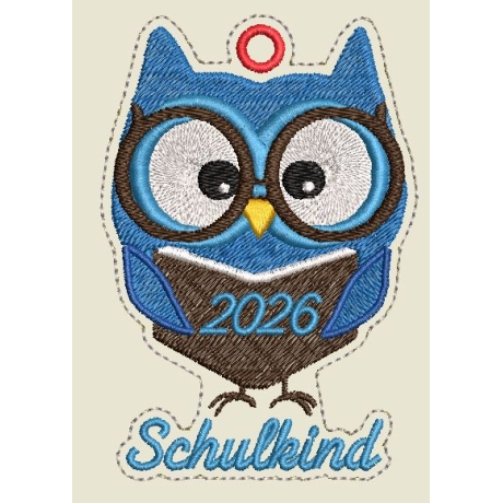Ferberline Stickdatei Set Schuleule 2026   7x10cm