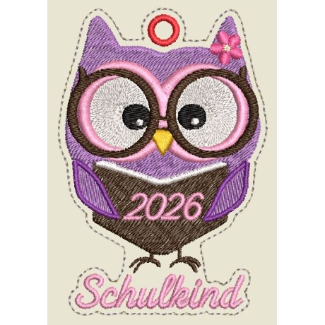 Ferberline Stickdatei Set Schuleule 2026   7x10cm