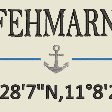 Ferberline Stickdatei Set maritime Koordinaten Set 1 ab 7x13