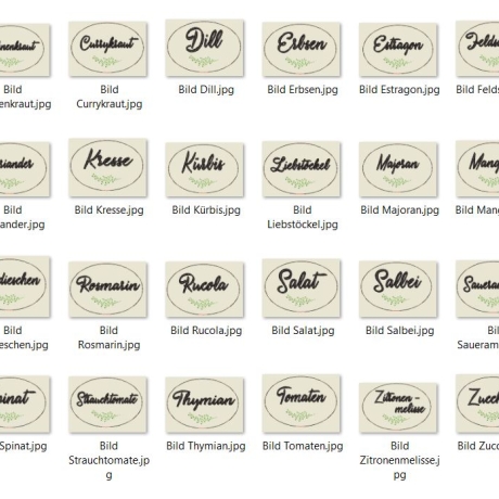 Ferberline Stickdatei ITH Giga Set 38 Kräuterstecker 10x10 
