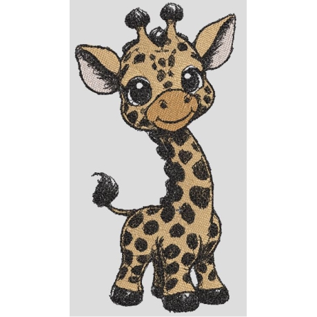 Ferberline Stickdatei Scribble Giraffe Imani ab 10x10